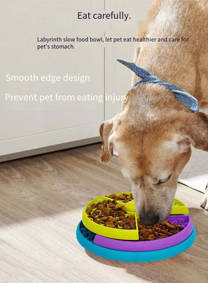 CuddleMutt™ Anti-Choke Slow Feeder Bowl – Smart Pet Puzzle for Healthy Eating