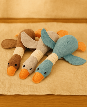 CuddleMutt™ "Duck Hunter" Squeaky Duck Dog Toy