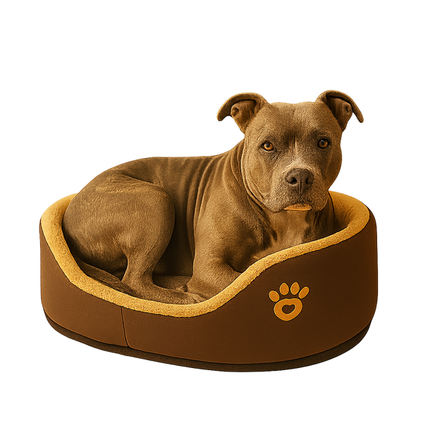 CozyPaws Plush Round Dog Bed