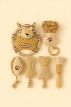 PawPlush™ 6-Pack Dog Toy Set