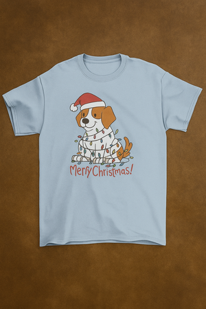 CuddleMutt™ Christmas Beagle Dog T-Shirt — Festive Holiday Graphic Tee for Dog Lovers