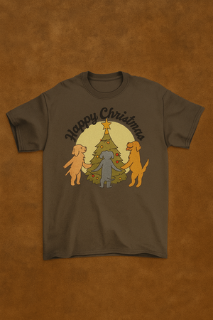 CuddleMutt™ “Dogs in the Tree” Holiday Tee – Funny Christmas Dog Lover Shirt