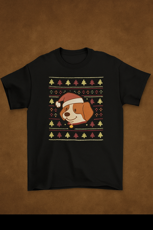 CuddleMutt™ "Santa's Helper" Dog T-Shirt – Festive Holiday Graphic Tee for Dog Lovers