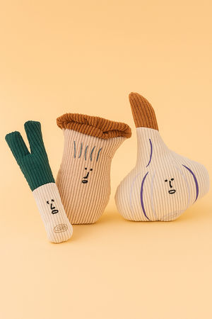 CuddleMutt™ Squeaky Veggie Buddies — Durable Plush Dog Chew Toys