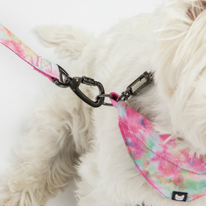 CuddleMutt™ Pink Tie-Dye Dog Leash — Soft Grip