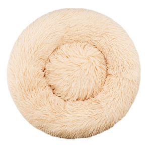 Plush Donut Dog Bed – Ultra-Soft Calming Round Bed for All Breeds
