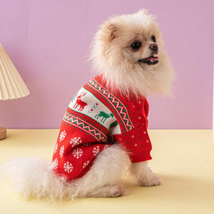 CuddleMutt™ Festive Wool Dog Sweater – Cozy Christmas Knit for Pets