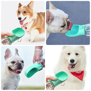 CuddleMutt™ Portable Pet Water Bottle & Feeder – Leakproof Travel Dispenser for Dogs