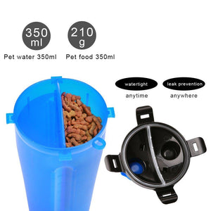 CuddleMutt™ 2-in-1 Dog Water Bottle & Travel Bowl Set